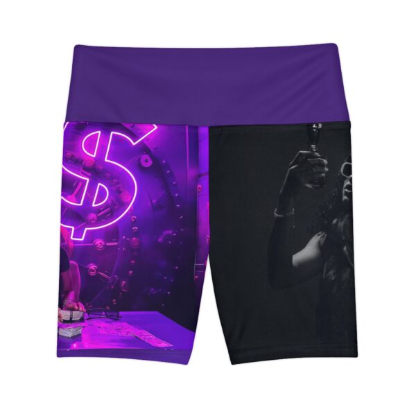 Women's Purple & Black Workout $horts - Image 2