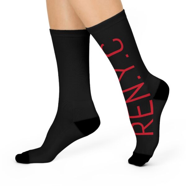 Black REN.Y.C Cushioned Crew Socks - Image 2