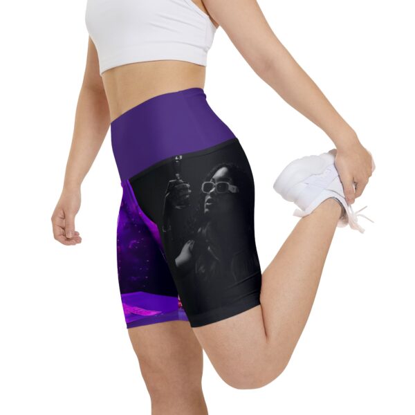 Women's Purple & Black Workout $horts