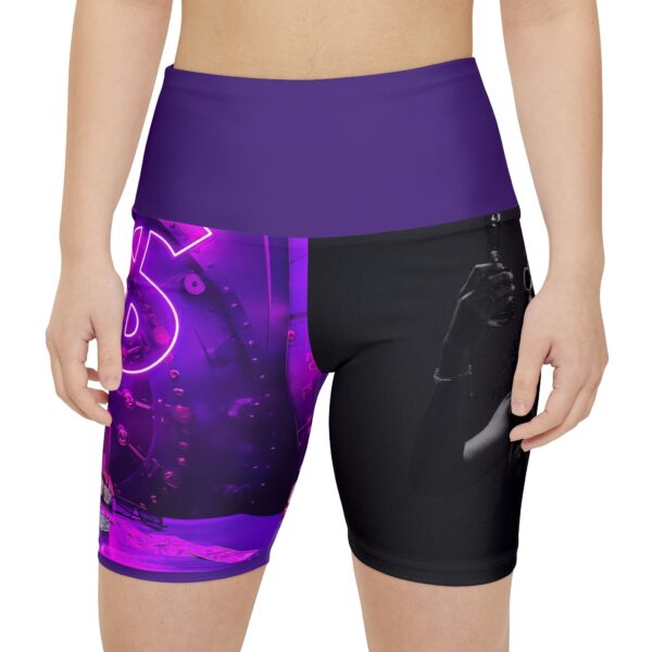 Women's Purple & Black Workout $horts - Image 4